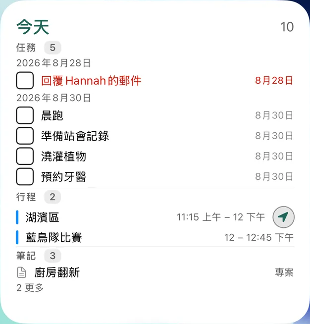 小工具 · iPhone, 未經編輯.