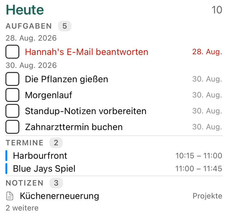 Widgets · TaskForge · iPhone