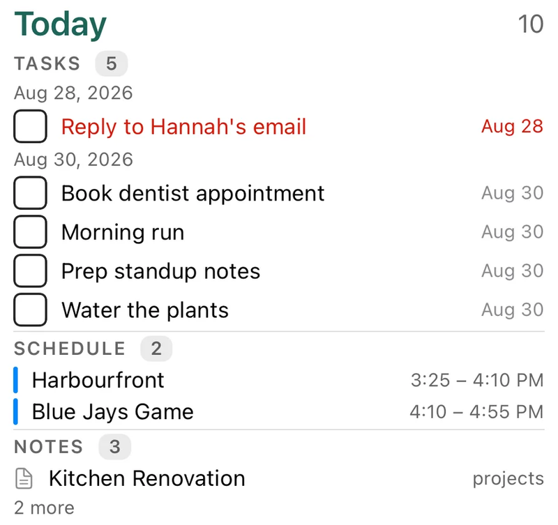 Widgets · TaskForge · iPhone