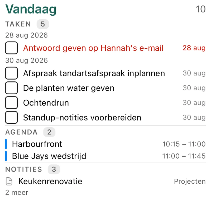 Widgets · TaskForge · iPhone