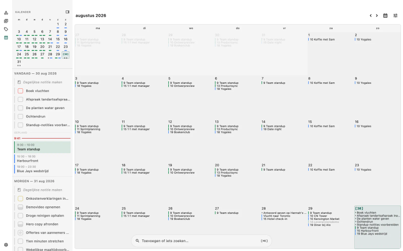 Kalenderweergave · TaskForge · Mac