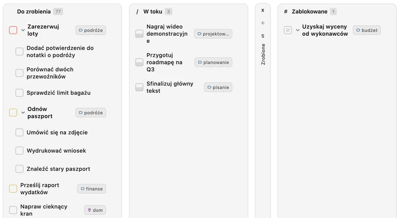 Tablice kanban Obsidian