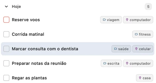 Hoje · TaskForge · Mac