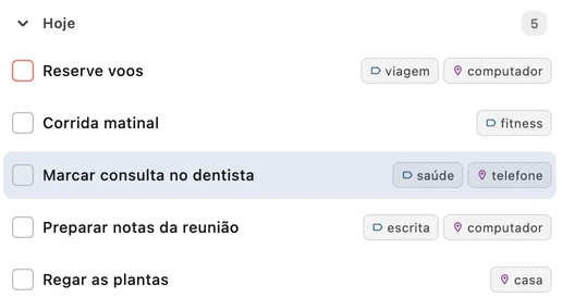 Hoje · TaskForge · Mac