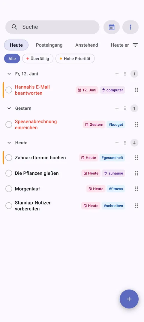 TaskForge Android-Kanban-Board-Ansicht mit visueller Aufgabenorganisation optimiert für Android-Touch-Oberfläche