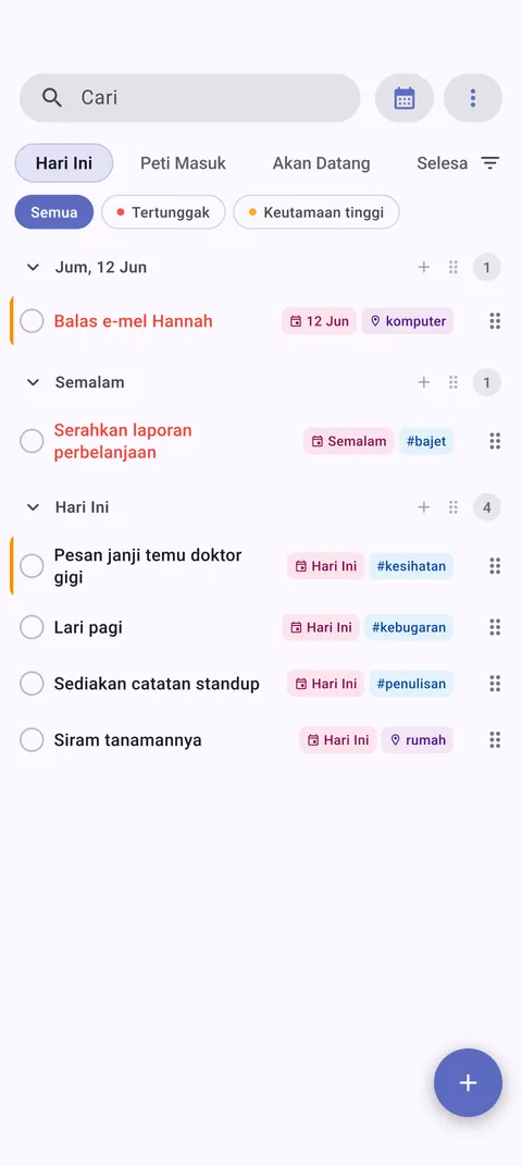Paparan papan kanban TaskForge Android menunjukkan organisasi tugas visual yang dioptimumkan untuk antara muka sentuh Android