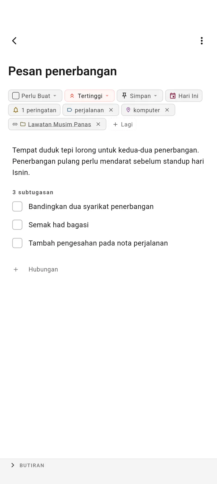 Antara muka pengurusan tugas TaskForge Android menunjukkan keupayaan penyuntingan lanjutan dengan kawalan Android asli dan Material Design