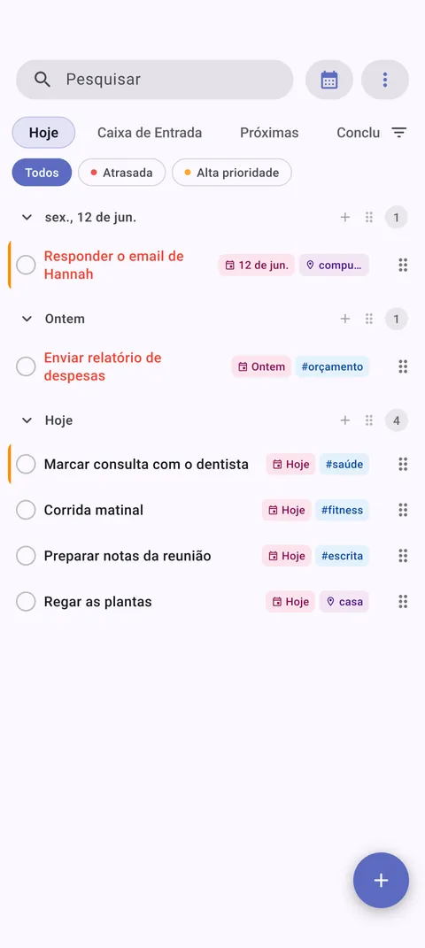 Visualização de quadro kanban do TaskForge para Android mostrando organização visual de tarefas otimizada para interface de toque Android