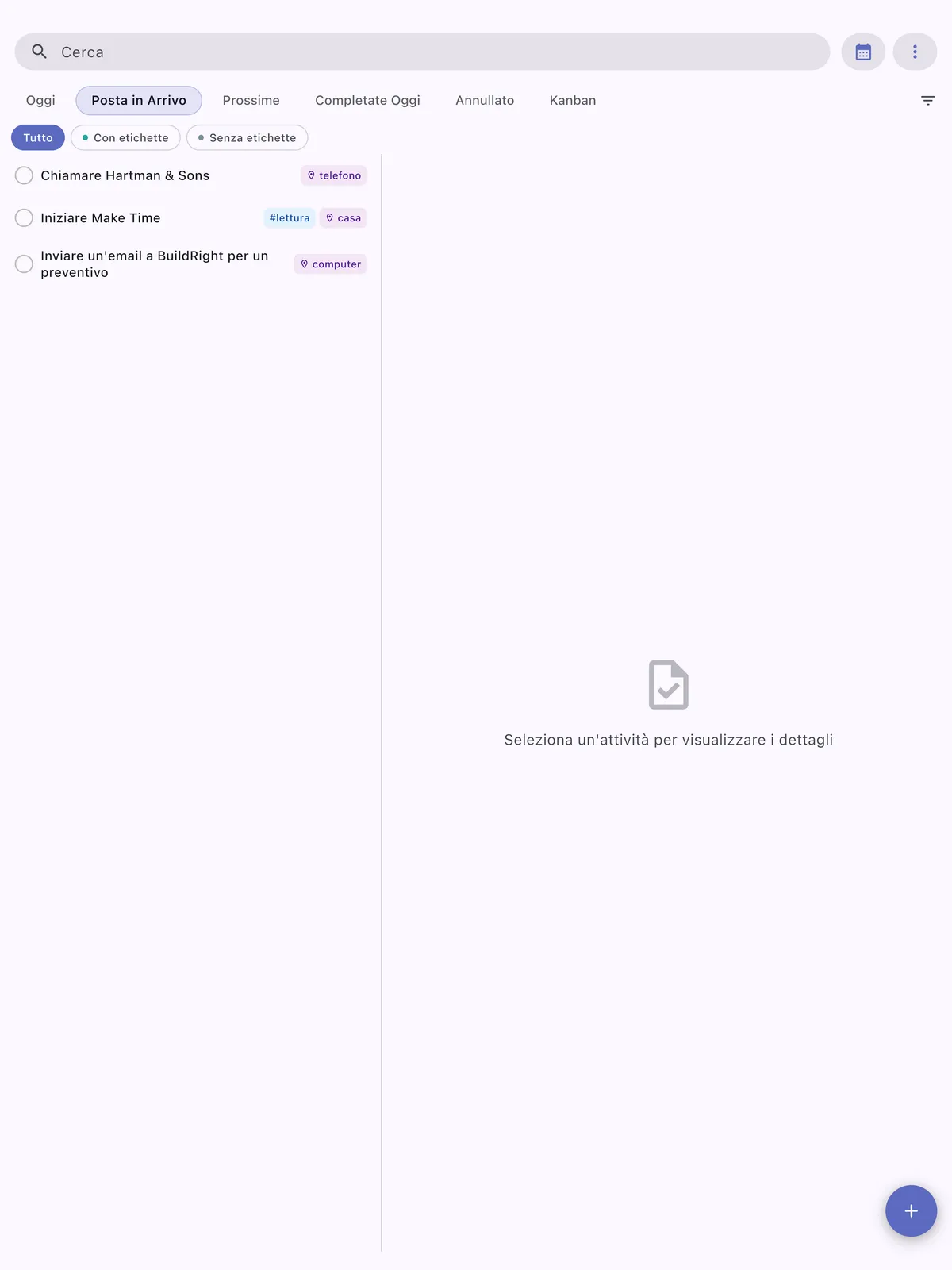 Vista bacheca kanban TaskForge iPad che mostra organizzazione visiva attività con funzionalità drag-and-drop e gestione flusso di lavoro basata su colonne