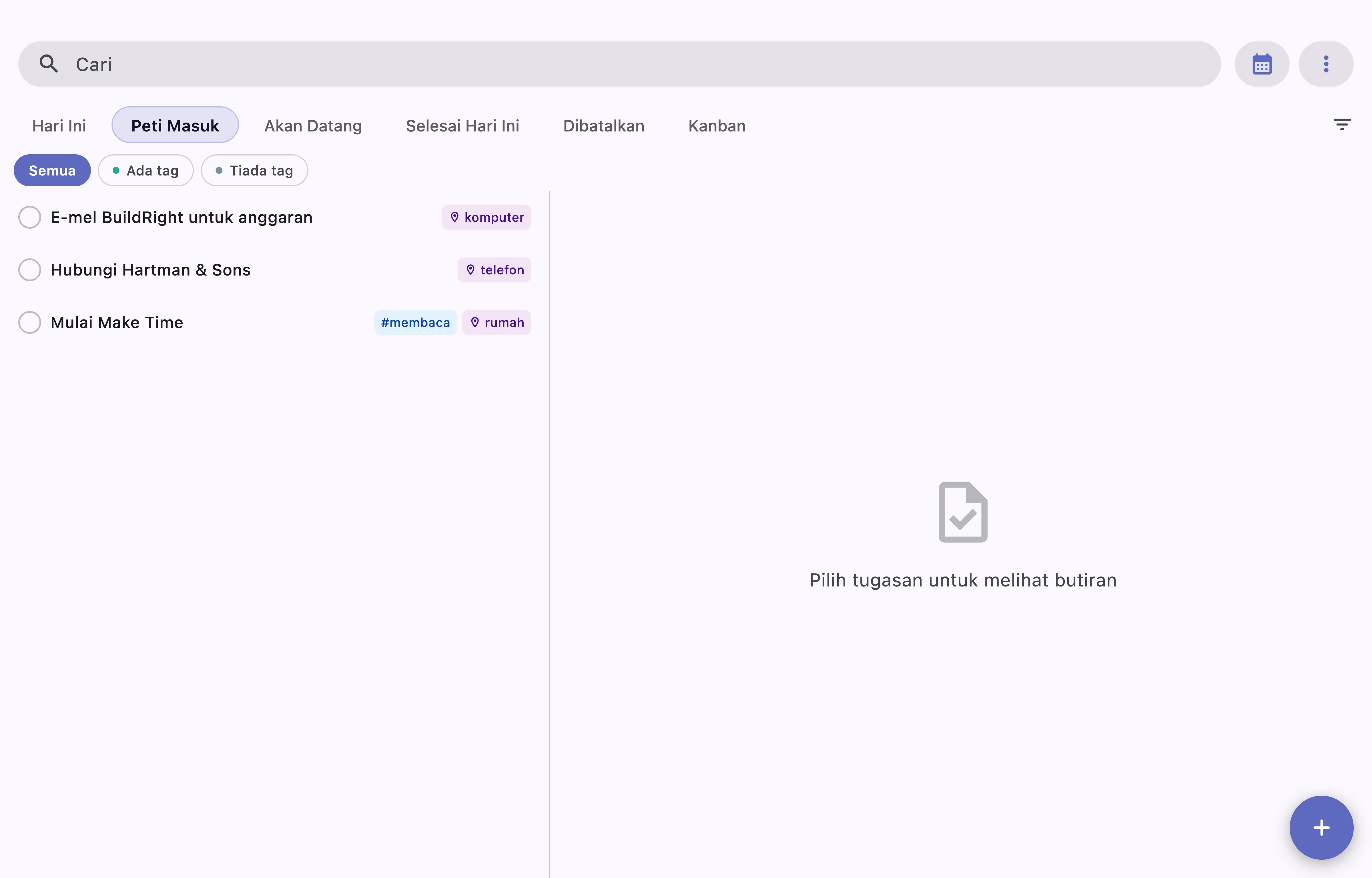 Papan kanban TaskForge pada macOS menunjukkan aliran kerja pengurusan projek Obsidian dengan lajur To Do, Doing dan Done