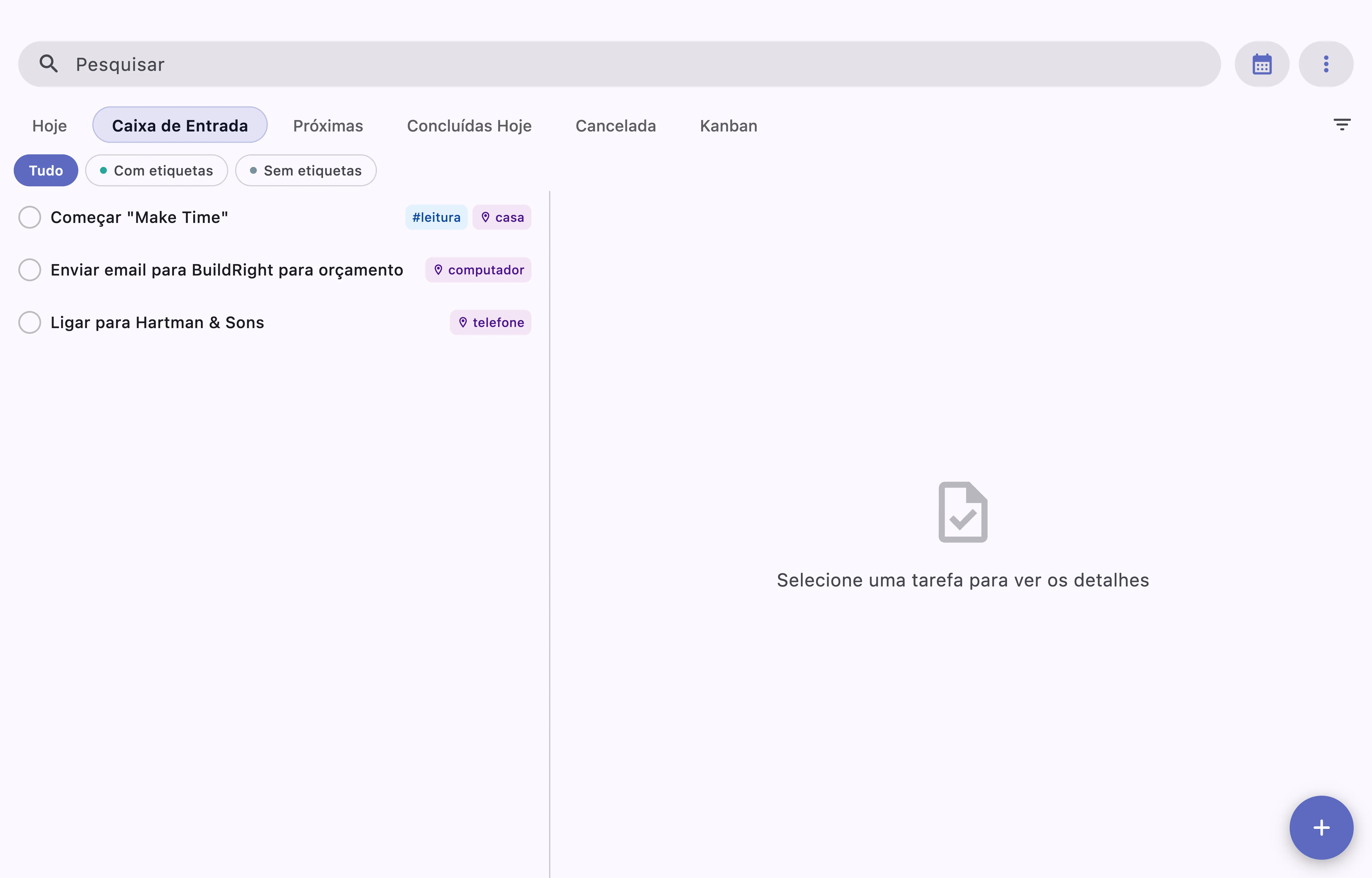 Quadro kanban do TaskForge no macOS a mostrar o fluxo de gestão de projetos no Obsidian, com colunas A Fazer, A Fazer-se e Feito